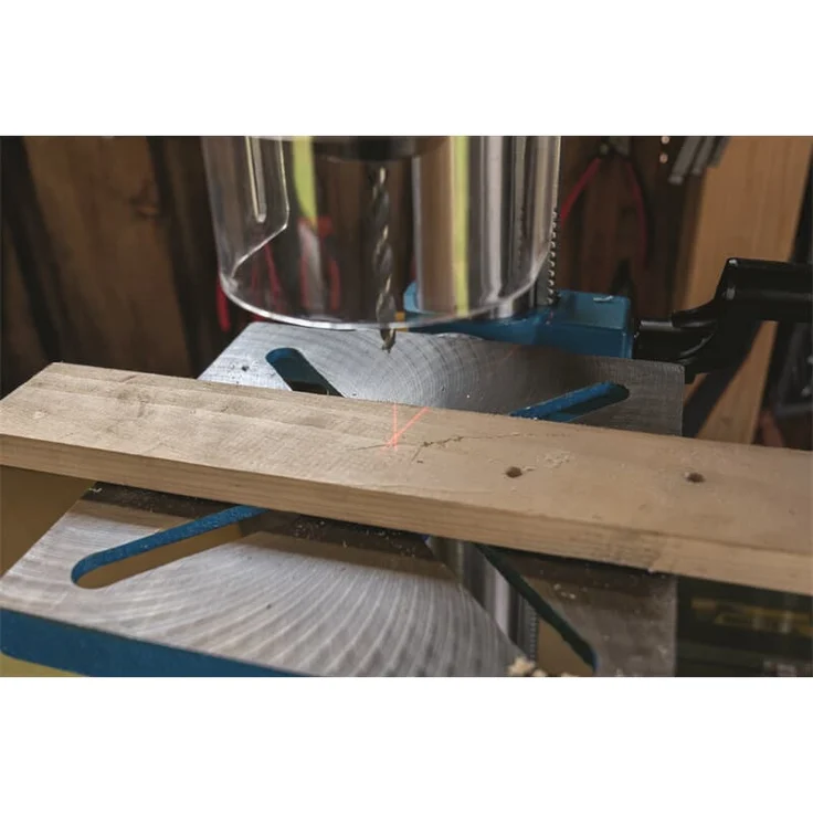 Scheppach Profi-Säulenbohrmaschine DP19Vario Tischbohrmaschine | Variable Drehzahl | Bohrfutterspannbereich von 1,5 bis 16mm | 550W | für Holz, Metall und Kunststoff | Laser & Digitale Drehzahlanzeige – Bild 5