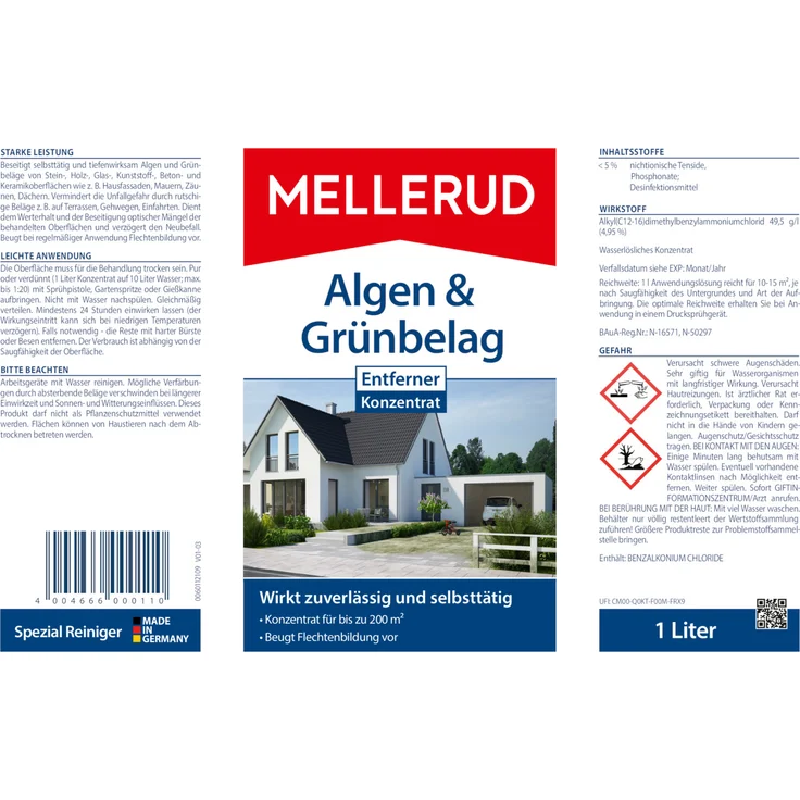 Mellerud Algen & Grünbelag Entferner Konzentrat 1,0 l – Bild 3