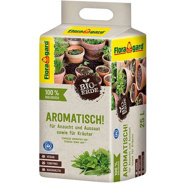 Floragard BIO AROMATISCH Kräuter und Aussaatterde 25 L