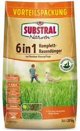 SUBSTRAL NATUREN 6 in 1 Komplett-Rasendünger, 20 kg