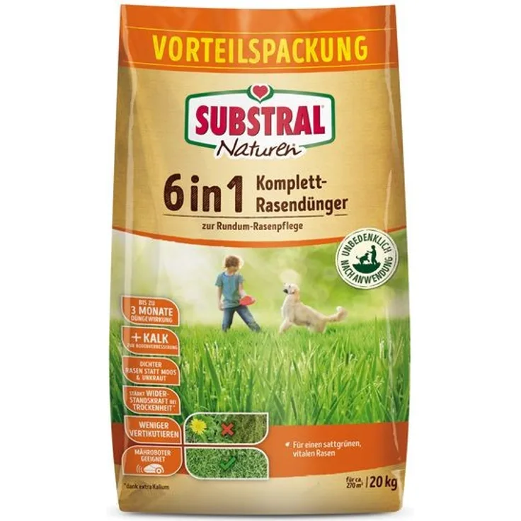 SUBSTRAL NATUREN 6 in 1 Komplett-Rasend&uumlnger 20 kg