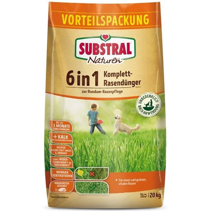 SUBSTRAL NATUREN 6 in 1 Komplett-Rasend&uumlnger 20 kg – Bild 1