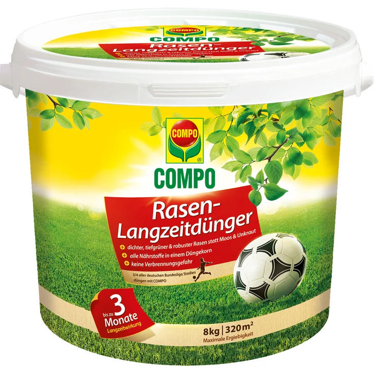 Compo Rasendünger mit Langzeitwirkung, 8 kg
