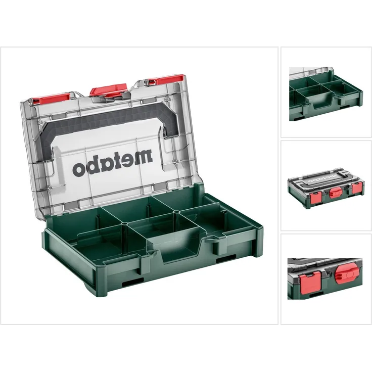 Metabo metaBOX 63 XS Organizer ( 626896000 ) System Werkzeug Koffer Stapelbar 252 x 167 x 63 mm Solo