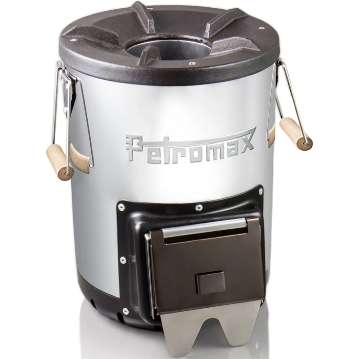 Petromax Raketenofen rf33 Feuerstelle, silber/schwarz Edelstahl Ø 32 cm Kochfläche 23,5 cm – Bild 1