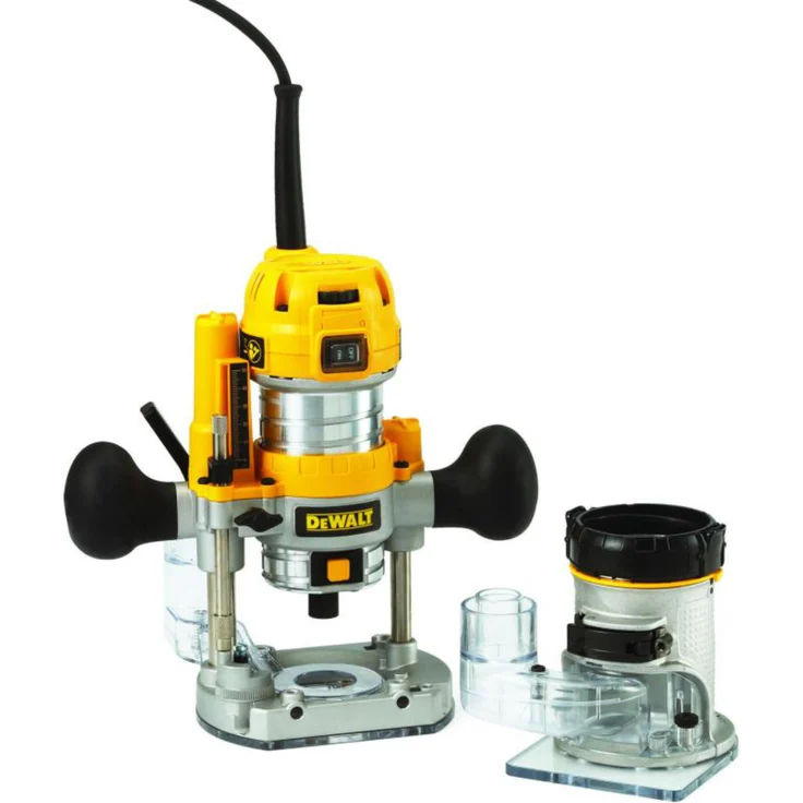 DeWalt Oberfräse D26204K, gelb/silber, Koffer, 900 Watt 27000 U/min 36 mm – Bild 1