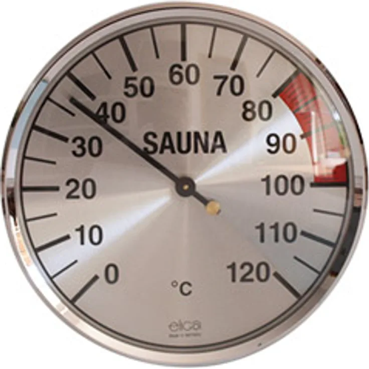 Sauna Thermometer vernickelt 135 mm
