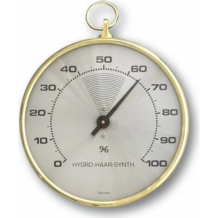TFA - Analoges Hygrometer mit Messingring 44.2001 - gold