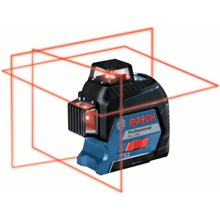Bosch Professional Linienlaser GLL 3-80, mit 4 x 1,5 V-LR6-Batterie