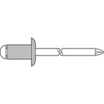 GESIPA Blindniete Alu/Stahl 4x6 mm Pack mit 500 Stück