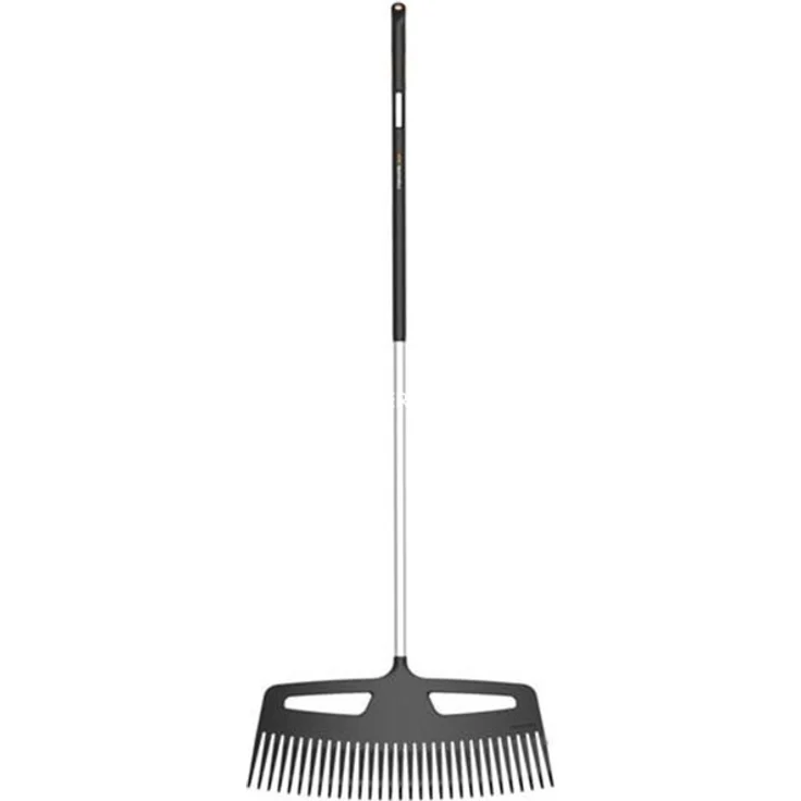 Fiskars Xact Ergonomic Laubbesen XXL Besen, Rechen, schwarz, Aluminium, 63cm – Bild 1