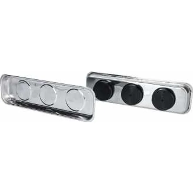 Brilliant Tools Magnetisches Tablett / Schale-Set aus Edelstahl 65 x 226 mm, 2-tlg