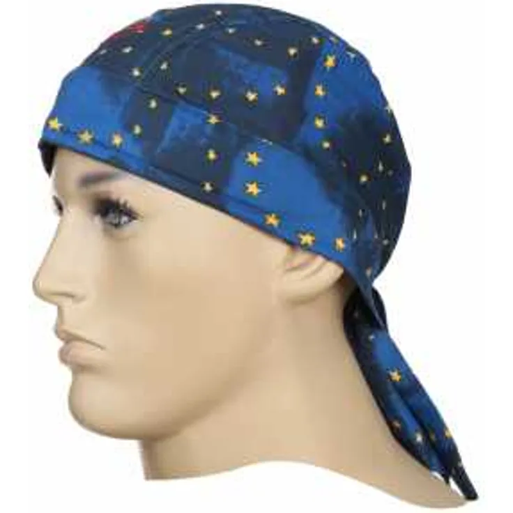 ELMAG Hitzekopfschutz Bandana 'EU flag' WELDAS 23-3609 aus Baumwolle, Kopf46-68 cm