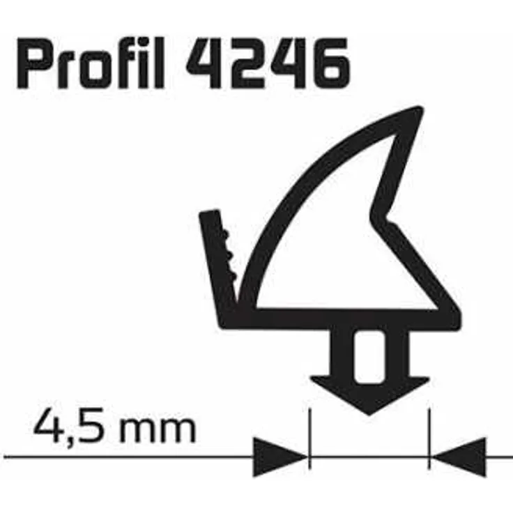 Ellen Renovierungs-Flügelfalzdichtung sw Profil25m, 4246 für KF-Fenster und Türen Silikon