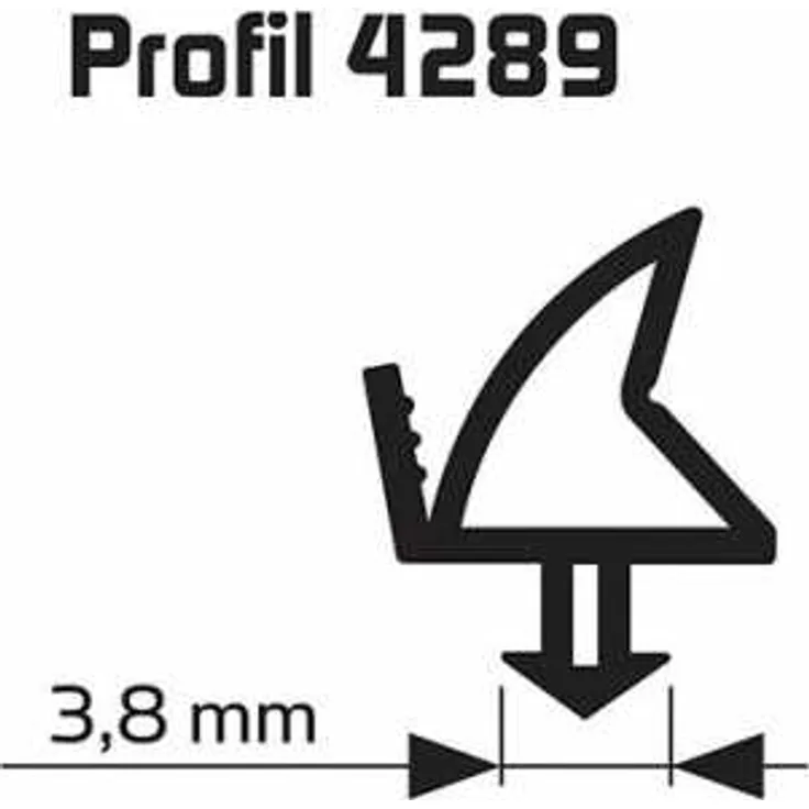 Ellen Renovierungs-Flügelfalzdichtung sw Profil25m, 4289 für KF-Fenster und Türen Silikon