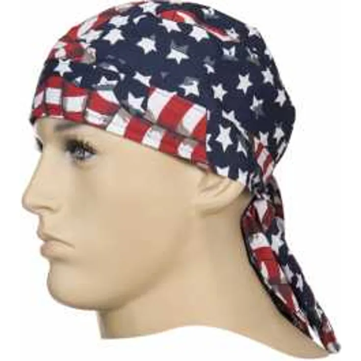 ELMAG Hitzekopfschutz Bandana 'USA flag' WELDAS 23-3604 aus Baumwolle, Kopf46-68 cm