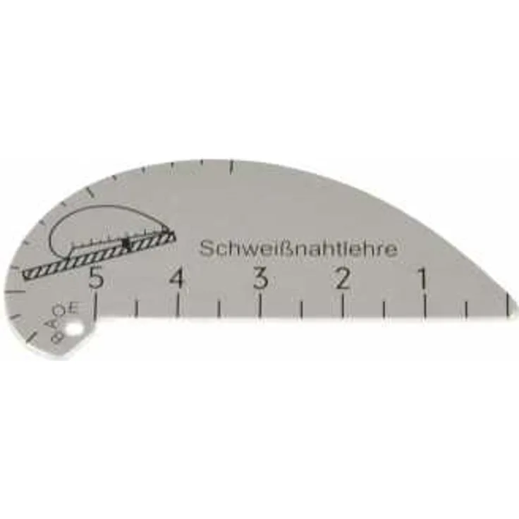 ELMAG Schweißnahtlehre 'ALUMINIUM' Meßbereich f. Ecknähte 2-15 mm/Flachn. 0-5 mm