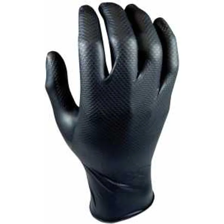 Einweghandschuh Grippaz NBR Gr. M schwarz
