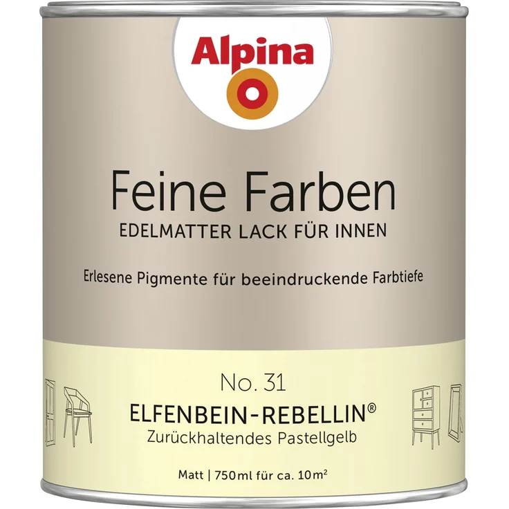Alpina Feine Farben Lack No. 31 Elfenbein-Rebellin – Bild 1