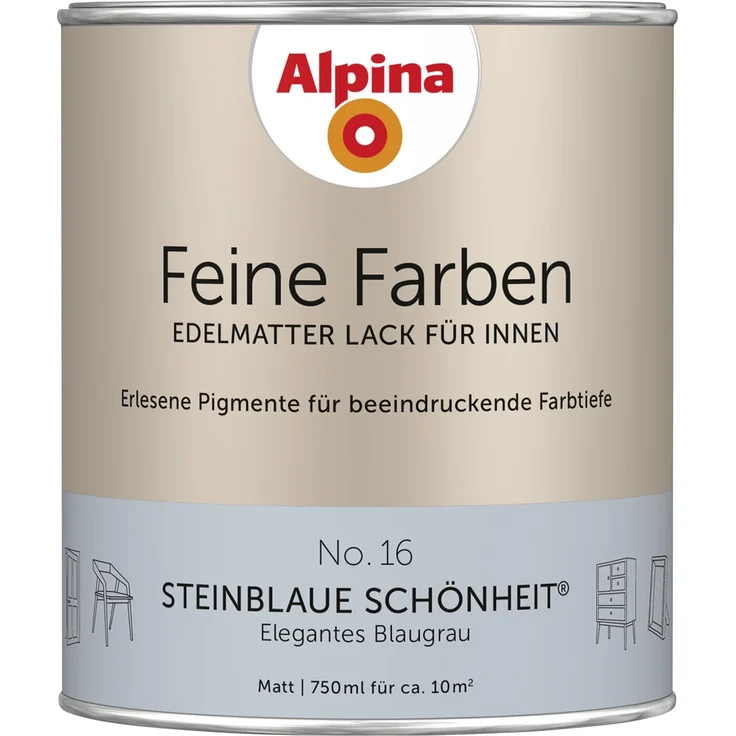 Alpina Feine Farben Lack No. 16 Steinblaue – Bild 1