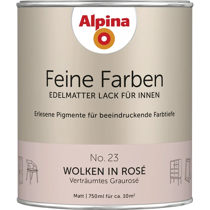 Alpina Feine Farben Lack No. 23 Wolken in Rosé – Bild 1