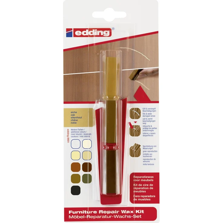 edding Möbel-Reparaturwachs-Set 8901 eiche – Bild 1