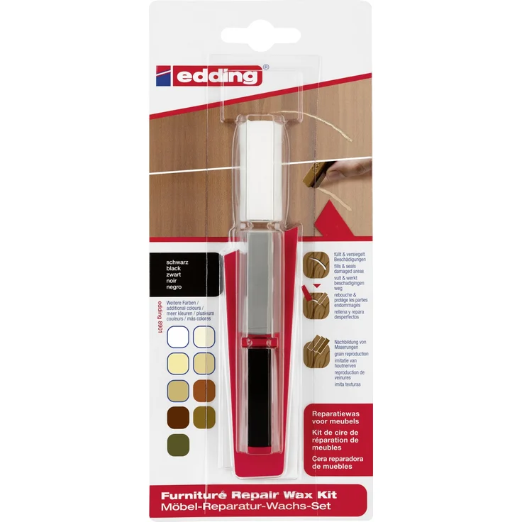 edding Möbel-Reparaturwachs-Set 8901 schwarz – Bild 1