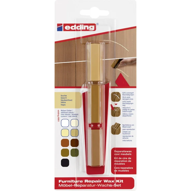 edding Möbel-Reparaturwachs-Set 8901 buche – Bild 1