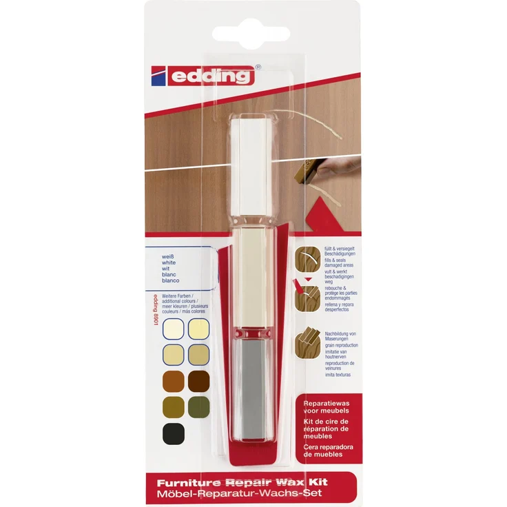 edding Möbel-Reparaturwachs-Set 8901 weiß – Bild 1