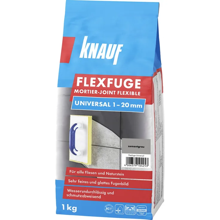 Knauf Fugenmörtel Flexfuge Universal zementgrau 1