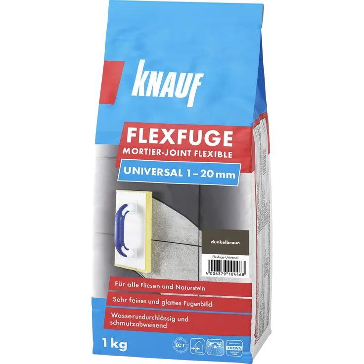 Knauf Fugenmörtel Flexfuge Universal dunkelbraun 1
