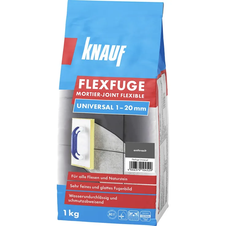 Knauf Fugenmörtel Flexfuge Universal anthrazit 1