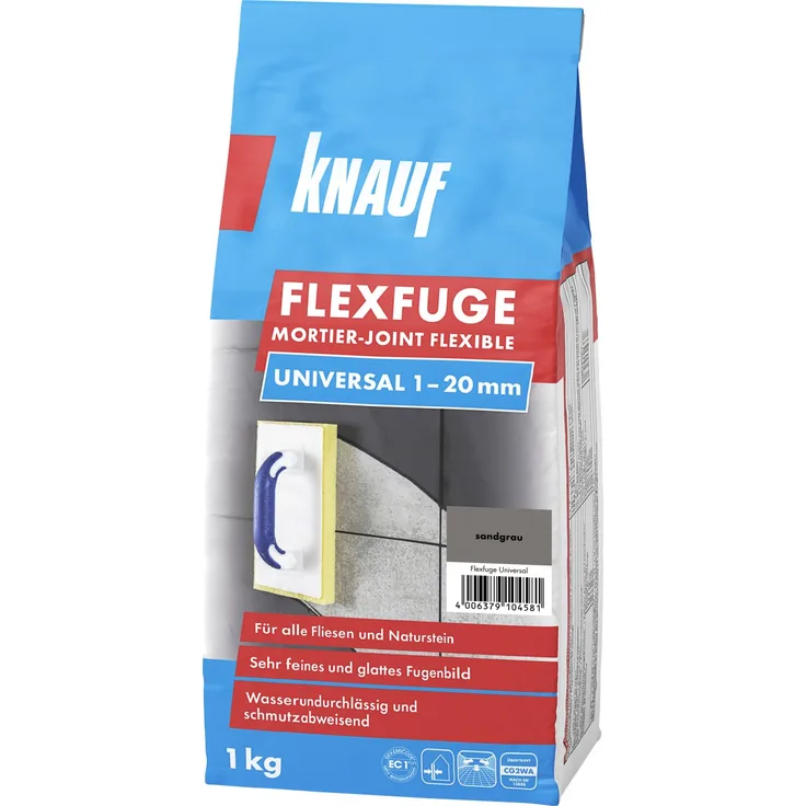 Knauf Fugenmörtel Flexfuge Universal sandgrau 1 kg