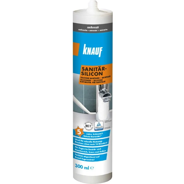 Knauf Sanitär-Silikon anthrazit, 300 ml