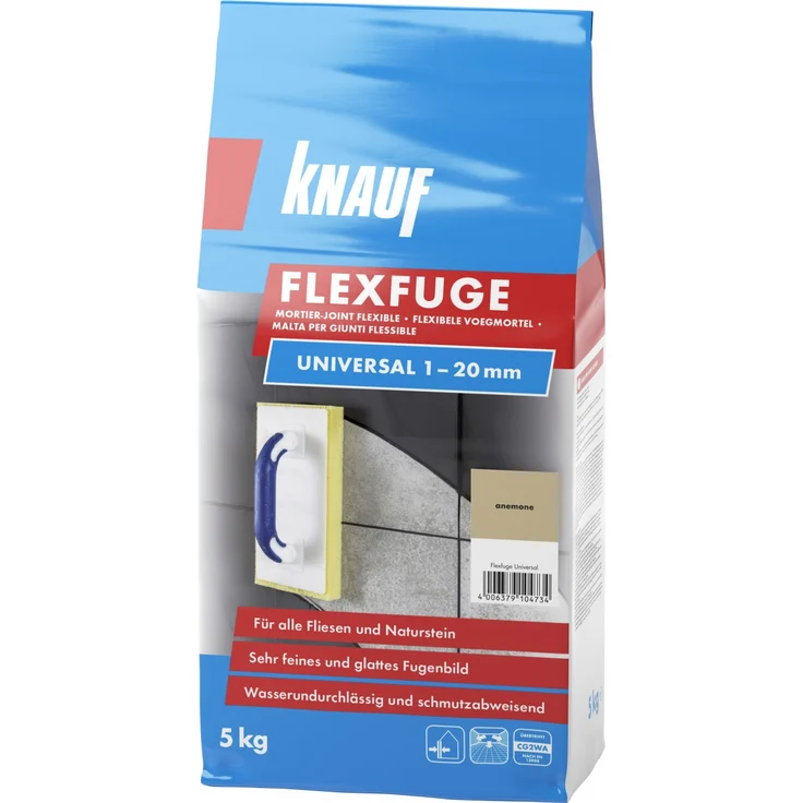 Knauf Fugenmörtel Flexfuge Universal anemone 5 kg – Bild 1