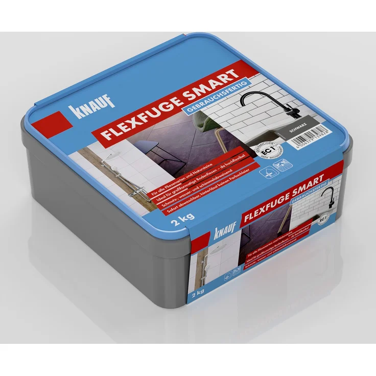 Knauf Fugenmörtel Flexfuge Smart schwarz 2 kg – Bild 1
