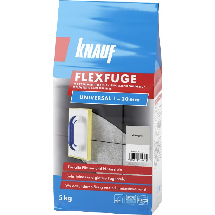Knauf Fugenmörtel Flexfuge Universal silbergrau 5 – Bild 1