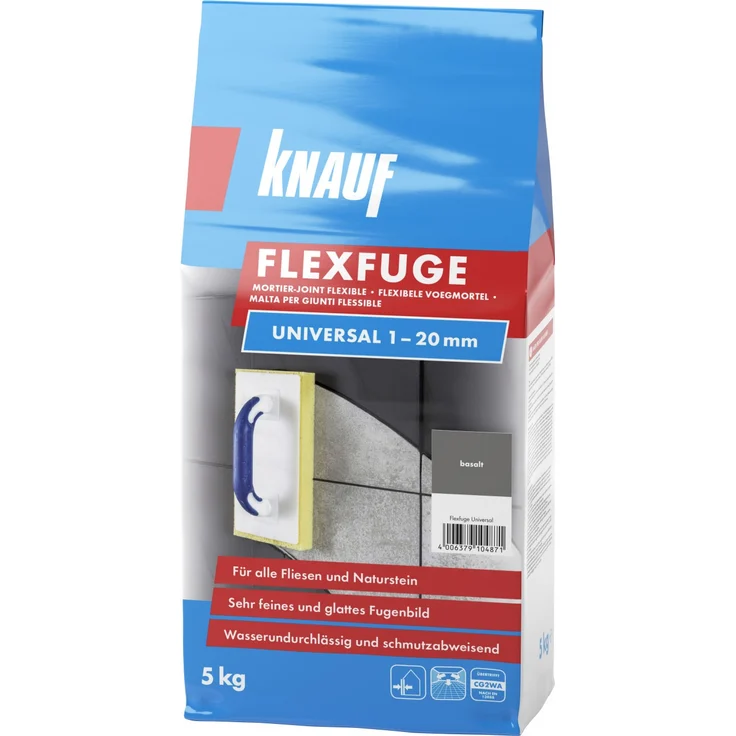 Knauf Fugenmörtel Flexfuge Universal basalt 5 kg – Bild 1