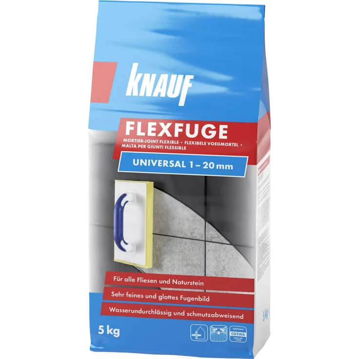Knauf Fugenmörtel Flexfuge Universal sandgrau 5 kg – Bild 1
