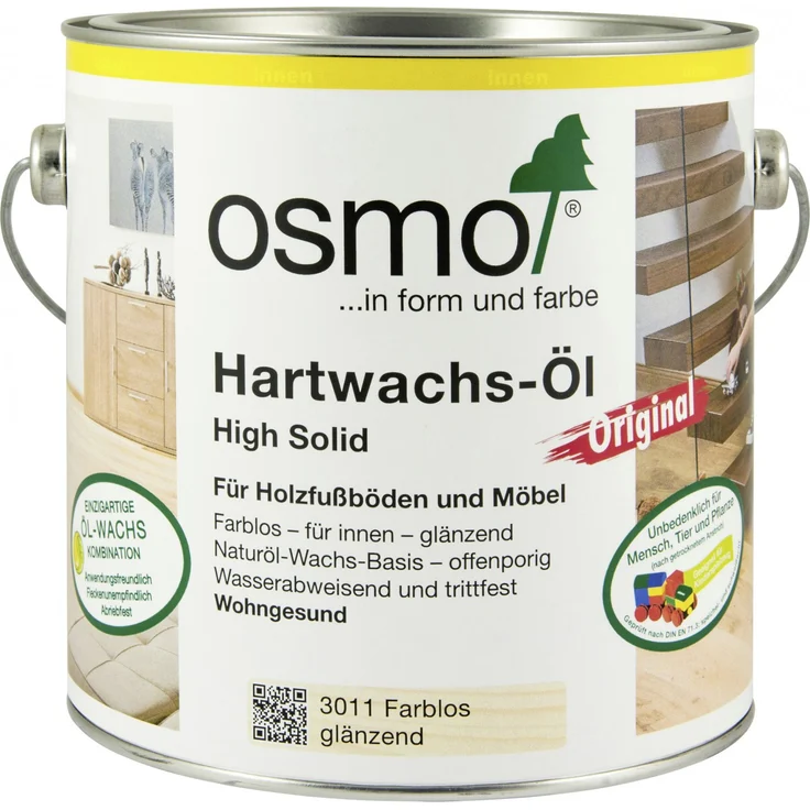 Osmo Hartwachs-Öl Original 750ml farblos glänzend – Bild 1