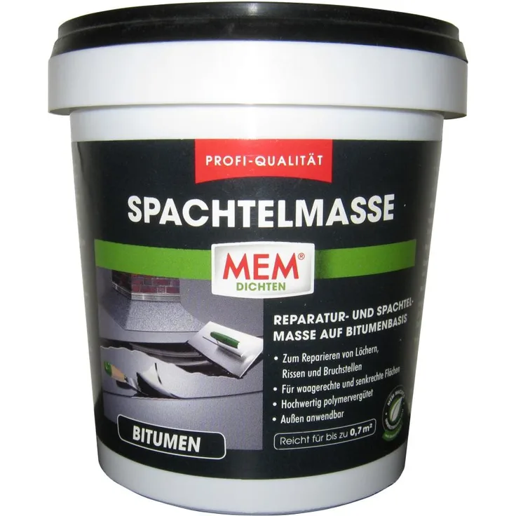 MEM Profi Spachtelmasse Iösemittelfrei schwarz, 1