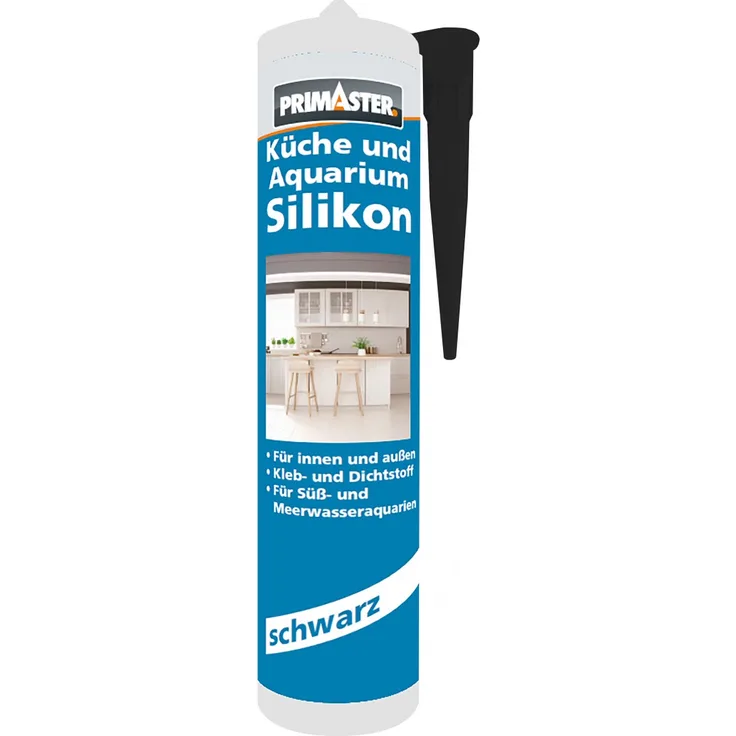 Primaster Silikon Küche & Aquarium schwarz, 300 ml