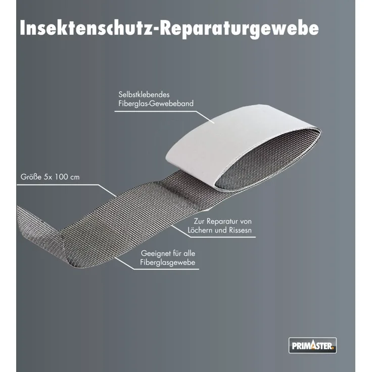Primaster Reparaturgewebe 5 x 100 cm, anthrazit