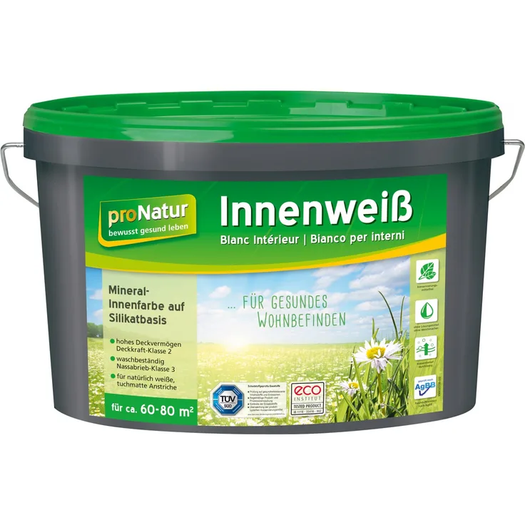 Pronatur Mineralfarbe Innenweiß 10L weiß
