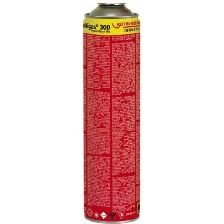 Rothenberger Industrial Multigas 300 Gas Kartusche, Anschluss: 7/16“ EU Norm EN 417 selbstverschließend, 35510