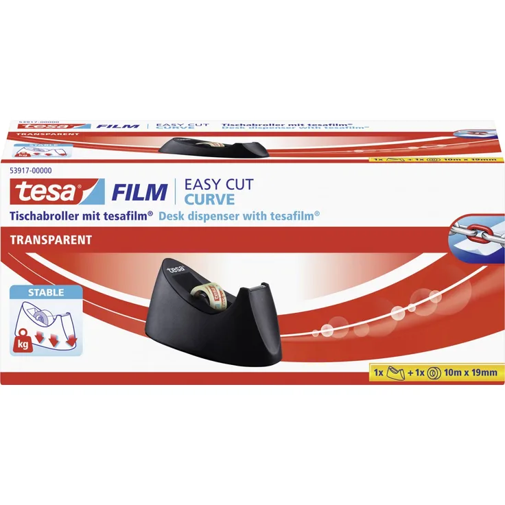 tesa Tischabroller Curve mit Klebefilm 10 m x 19 - Preisvergleich