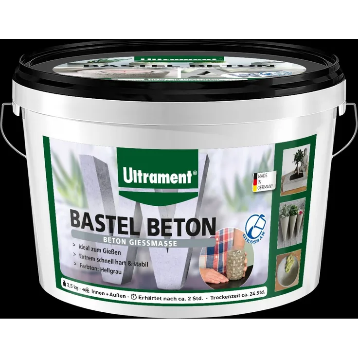 Ultrament Bastel Beton Gießmasse 3,5 kg, hellgrau