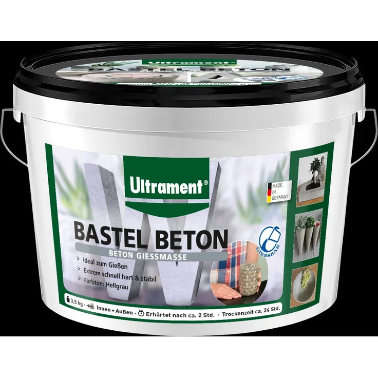 Ultrament Bastel Beton Gießmasse 3,5 kg, hellgrau – Bild 1