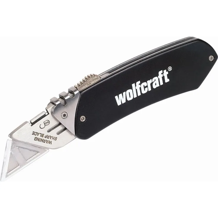 Wolfcraft Alu-Freizeitmesser mit Gürtelclip