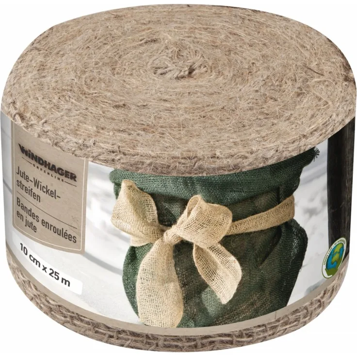 Windhager Jute-Wickelstreifen Öko natur 10 cm x 25